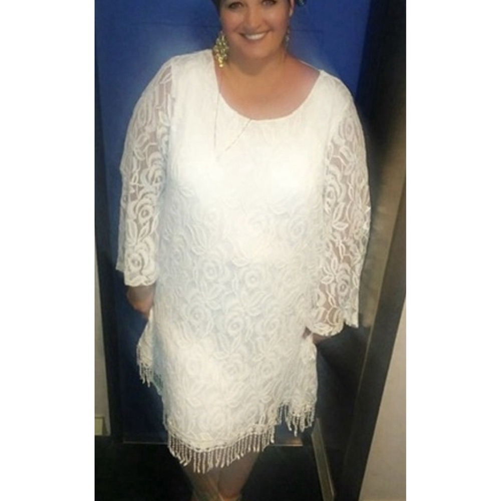 ING Gorgeous Plus Size Wedding Dress (size 3X) Bell Sleeves